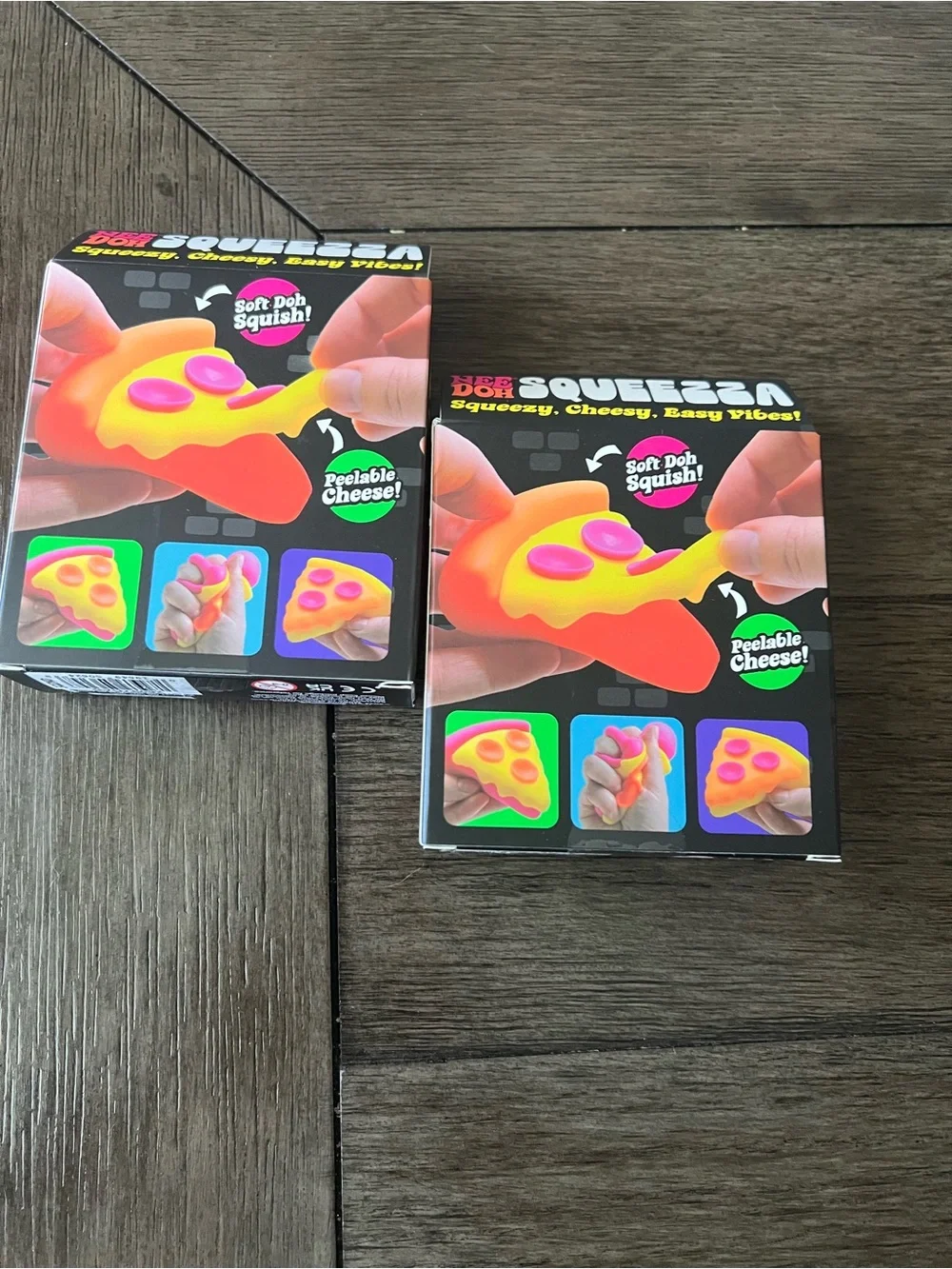 Set of 2 Needoh Squeezza - Pink & Orange Crust